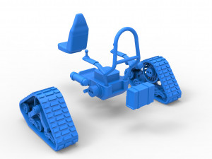 Tankchair Scale 1 to 25 3D Print Model