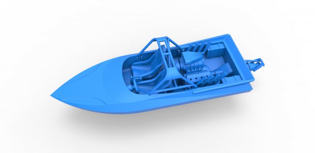 Diecast Jet sprint boat Scale 1 to 25 3D Print Model in Vehicle