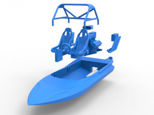 Jet sprint boat Scale 1 to 25 Modelo de impresión 3D