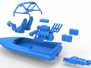 Jet sprint boat Scale 1 to 25 Modelo de impresión 3D
