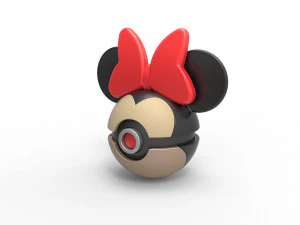 Minnie-Maus-Kugel 3D Druckmodell