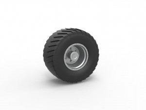 Wheel from Pulling truck 2 Scale 1 to 25 3D 打印模型