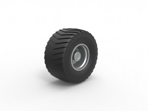 Wheel from Pulling truck 2 Scale 1 to 25 3Dプリントモデル