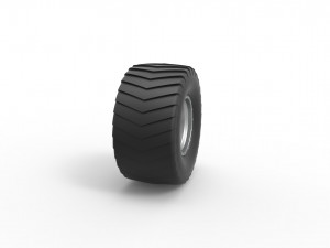 Wheel from Pulling truck 2 Scale 1 to 25 3Dプリントモデル