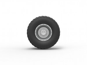 Wheel from Pulling truck 2 Scale 1 to 25 3Dプリントモデル