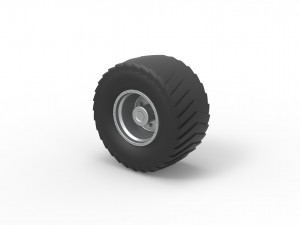 Wheel from Pulling truck 2 Scale 1 to 25 3Dプリントモデル