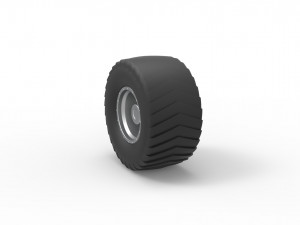 Wheel from Pulling truck 2 Scale 1 to 25 3Dプリントモデル