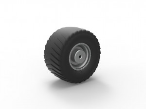 Wheel from Pulling truck 2 Scale 1 to 25 3Dプリントモデル