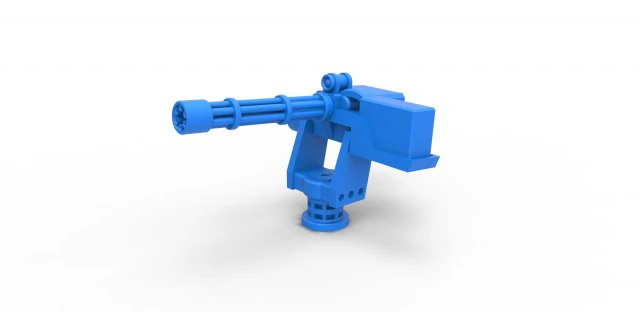Machinegun turret Scale 1 to 25 3D Print Model .c4d .max .obj .3ds .fbx .stl .blend 