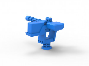 Machinegun turret Scale 1 to 25 Modelo de impresión 3D