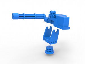 Machinegun turret Scale 1 to 25 Modelo de impresión 3D