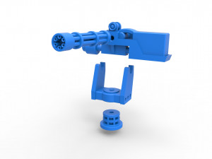 Machinegun turret Scale 1 to 25 Modelo de impresión 3D