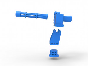 Machinegun turret Scale 1 to 25 Modelo de impresión 3D