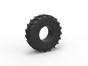 Military truck tire 8 Scale 1 to 25 3Dプリントモデル