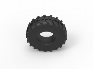 Military truck tire 8 Scale 1 to 25 3D Baskı Modeli