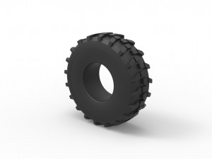 Military truck tire 8 Scale 1 to 25 3D Baskı Modeli