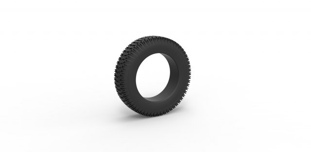Offroad tire 34 Scale 1 to 10 Modello di stampa 3D .c4d .max .obj .3ds .fbx .stl .blend 