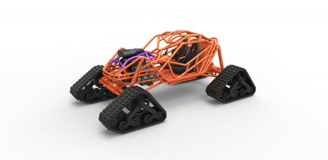 Rock bouncer on tracks Scale 1 to 25 3D Baskı Modeli .c4d .max .obj .3ds .fbx .stl .blend 