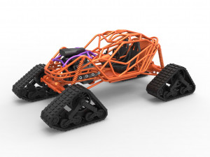 Rock bouncer on tracks Scale 1 to 25 3D Print Model