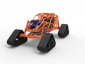 Rock bouncer on tracks Scale 1 to 25 3D Baskı Modeli