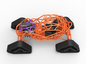 Rock bouncer on tracks Scale 1 to 25 3D Baskı Modeli