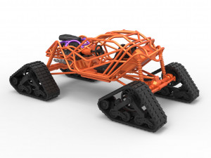 Rock bouncer on tracks Scale 1 to 25 3D Baskı Modeli