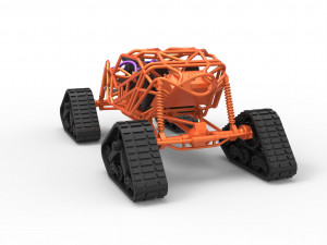 Rock bouncer on tracks Scale 1 to 25 3D Baskı Modeli