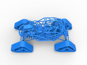 Rock bouncer on tracks Scale 1 to 25 3D Baskı Modeli
