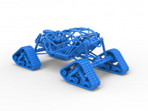 Rock bouncer on tracks Scale 1 to 25 3D Baskı Modeli