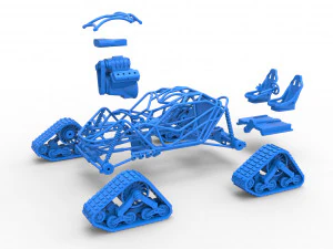 Rock bouncer на доріжках Scale 1 to 25 3D Принт Модель