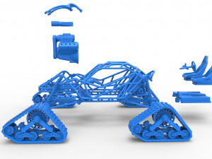 Rock bouncer on tracks Scale 1 to 25 3D Baskı Modeli