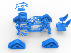 Rock bouncer on tracks Scale 1 to 25 3D Baskı Modeli