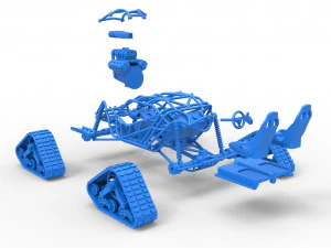 Rock bouncer на доріжках Scale 1 to 25 3D Принт Модель