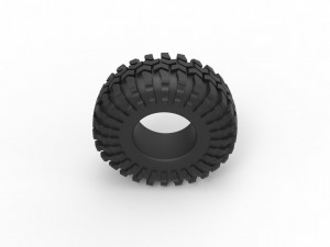 Offroad tire 35 Scale 1 to 25 3D Print Model