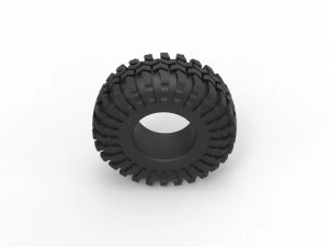 Offroad tire 35 Scale 1 to 25 3D Print Model