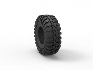 Offroad tire 35 Scale 1 to 25 3D Print Model