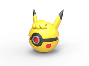 Pikachu Curly orb 3D Print Model
