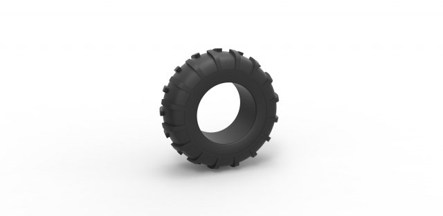 Offroad tire 36 Scale 1 to 25 Modèles 3D en vedette .c4d .max .obj .3ds .fbx .stl .blend 