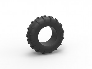 Offroad tire 36 Scale 1 to 25 3D प्रिंट मॉडल