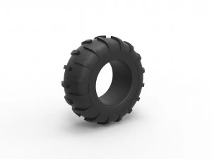 Offroad tire 36 Scale 1 to 25 3D Print Model
