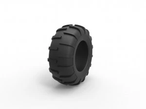 Offroad tire 36 Scale 1 to 25 3D Print Model