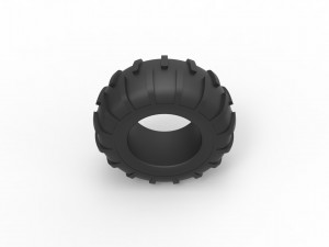 Offroad tire 36 Scale 1 to 25 Modèles 3D en vedette