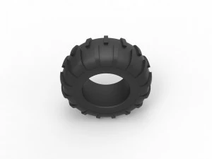 Offroad tire 36 Scale 1 to 25 3D Print Model