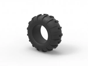 Offroad tire 36 Scale 1 to 25 3D Print Model