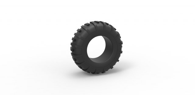 Offroad tire 37 Scale 1 to 25 3D Print Model .c4d .max .obj .3ds .fbx .stl .blend 