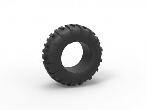 Offroad tire 37 Scale 1 to 25 Model do druku 3D