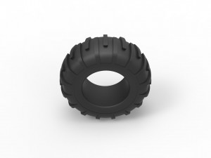 Offroad tire 37 Scale 1 to 25 3D Print Model