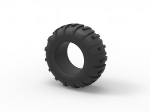 Offroad tire 37 Scale 1 to 25 3D Print Model