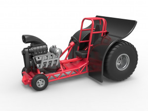 Mini Rod pulling tractor Scale 1 to 25 Modelo de Impressão 3D
