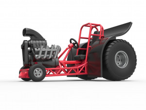 Mini Rod pulling tractor Scale 1 to 25 Modelo de Impressão 3D